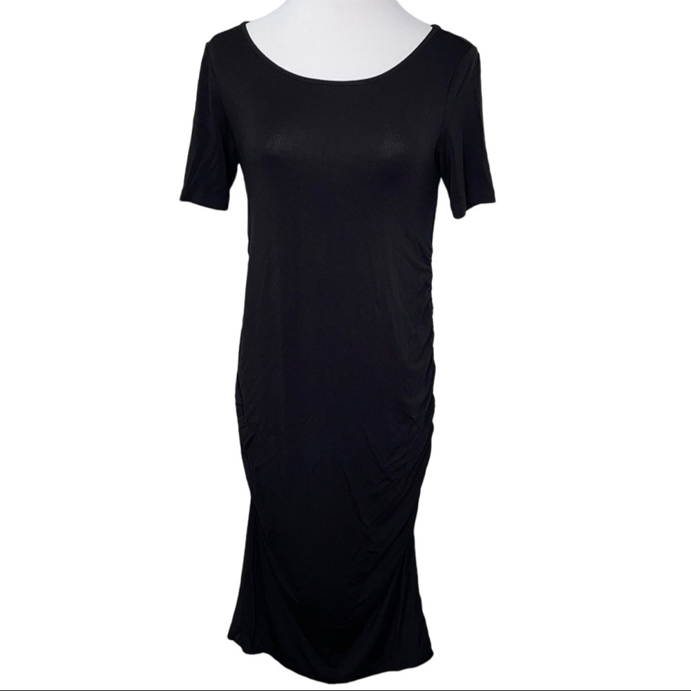 Kim & Kai Maternity Black Casual Bodycon Dress